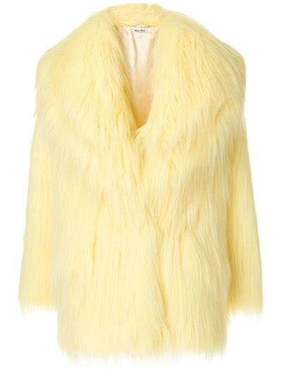 miu miu fake fur coat|farfetch miu mitu coats.